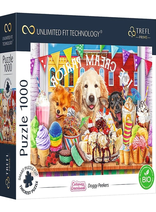 Trefl - Puzzle Doggy Peekers  - 1000 Pcs - 10699 - Image 1