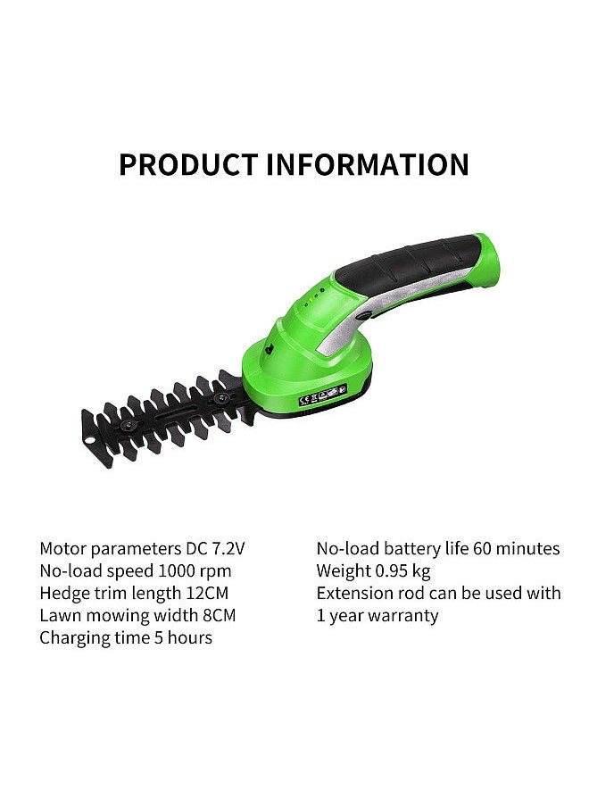 Generic - 2 in 1 Cordless Grass Shears, Hedge Trimmer, Electric Pruning Shears with Rotating Handle for Clean Lawn Edges Shrub it in perfect shape - Image 1