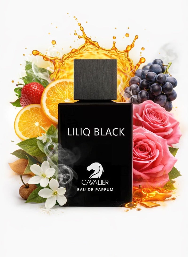 كافاليير بيرفيوم عطر نسائي فاخر، كافالير ليليك بلاك، أو دو بارفان، 100 مل | عطر خشبي وعنبري أنيق بلمسة فاكهية وناعمة | أفضل عطر نسائي يدوم طويلاً - Image 1