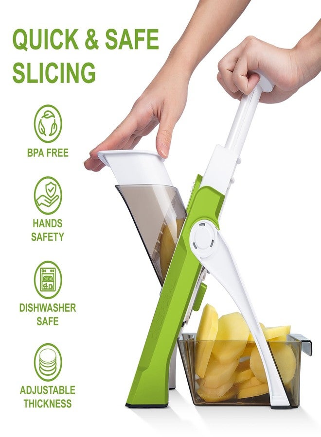 SUPMAKIN Safe Mandoline Slicer for Kitchen, Potato and Vegetable Chips, Food Thickness Adjustable 0.1-8 mm, Kitchen Faster Slice Artifact (Only Slicer) - Image 4