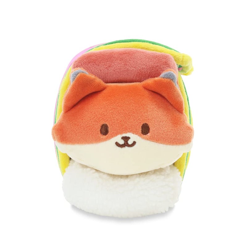Anirollz Stuffed Animal Plush Toy - Official SPAM Musubi Blanket Outfitz Doll | Soft  Squishy  Warm  Cute  Comfort  Safe| Pillow with Fox - Birthday Decorations Graduation Gift 6"" Foxiroll - Image 3