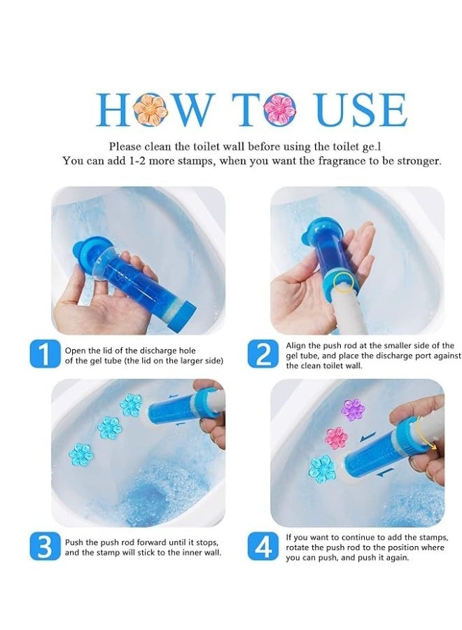 3-Pack Toilet Cleaning Gel Stamps (120ml Each) – Automatic Toilet Bowl Cleaner & Freshener with Multiple Fragrances and Colors – Long-Lasting Toilet Gel with Easy Applicator for a Clean & Fresh Bathroom - Image 4