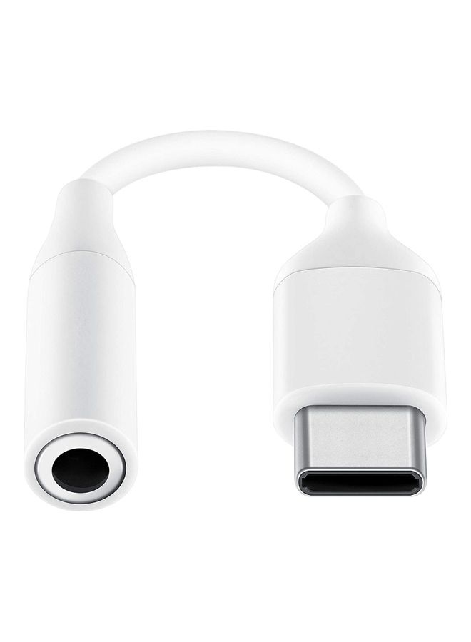 ICS USB to Type C to 3.5mm Headphone Jack Adapter White - Image 1