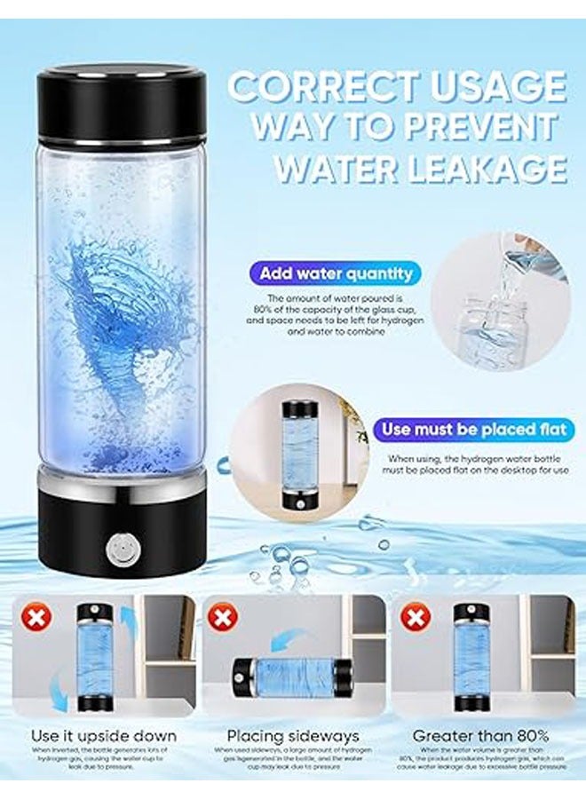 عام زجاجة ماء هيدروجيني محترفة - قابلة للشحن بالمحمول، منظف ماء هيدروجيني، مولد ماء هيدروجيني مع كوب ماء مغذي، كوب صحي للمنزل، للسفر. - Image 5