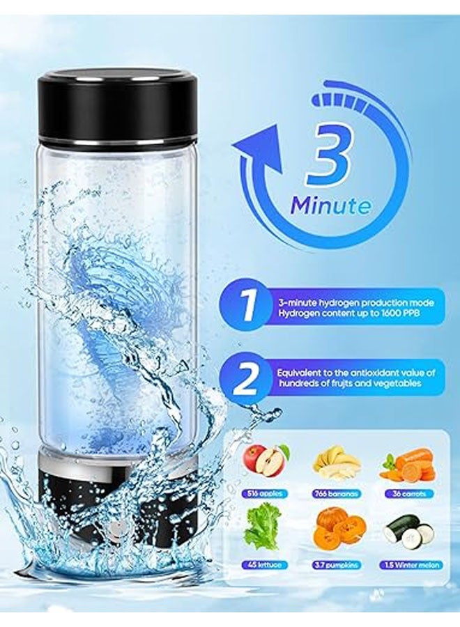 عام زجاجة ماء هيدروجيني محترفة - قابلة للشحن بالمحمول، منظف ماء هيدروجيني، مولد ماء هيدروجيني مع كوب ماء مغذي، كوب صحي للمنزل، للسفر. - Image 2