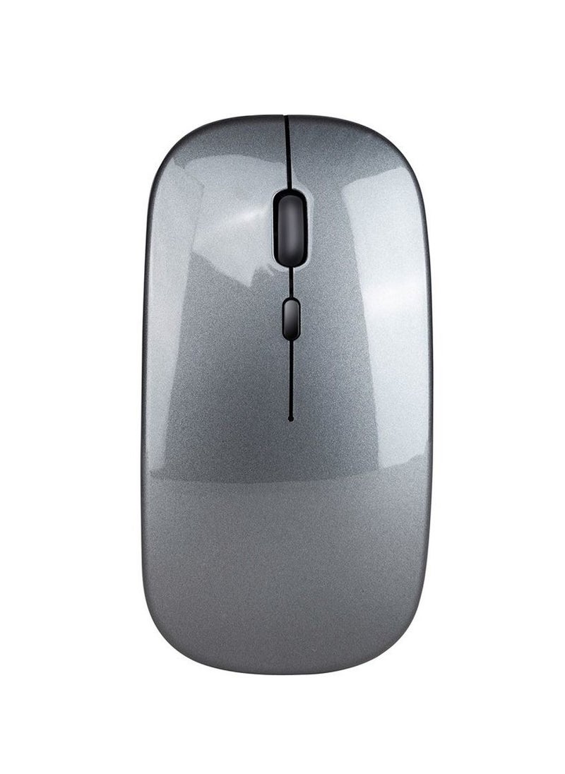 DIRECT 2 U - Wireless 2.4G Mouse Ultra-thin Silent Mouse Portable and Sleek Mice Rechargeable Mouse 10m/33ft Wireless Transmission (Grey) - Image 1