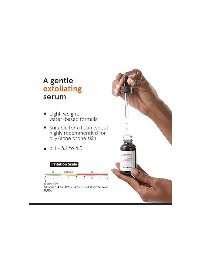 منيماليست الحد الادنى سيروم حمض الساليسيليك 2% للبشرة الدهنية | يساعد على فتح المسام والكسر والرؤوس السوداء والملمس المتوتر | مقشر قائم على BHA للبشرة الدهنية | 30 مل - Image 2