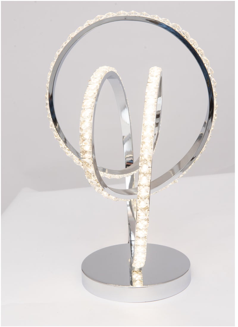 Alameer desk lamp   silver with crystal  - Image 1