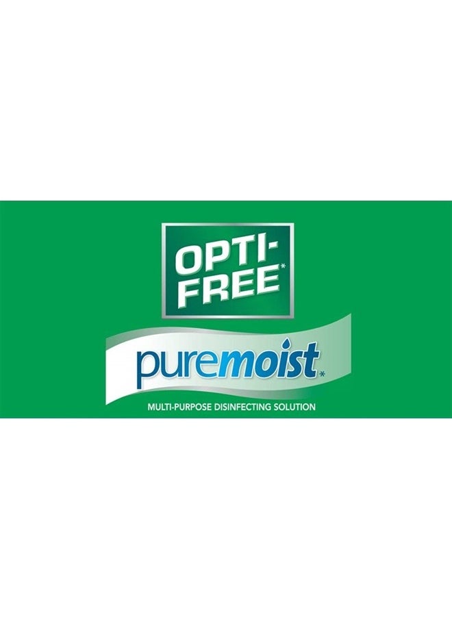 Opti-Free - Puremoist Multi-Purpose Disinfecting Solution with Lens Case, 20 Fl Oz (pack of 2) - Image 1