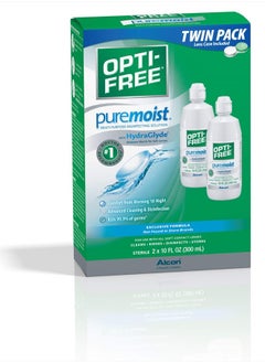 Opti-Free Puremoist Multi-Purpose Disinfecting Solution with Lens Case, 20 Fl Oz (pack of 2)  - Image 2