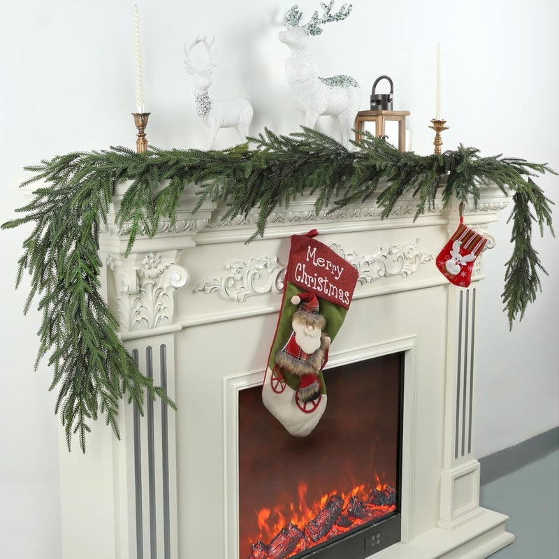 Artgar Pine Garland - 6 Ft Christmas Garland - Artificial Green Cedar Garlands - Garlands Christmas Decorations for Home Mantel Stairs Dining Table Christmas Decor (Green) - Image 2
