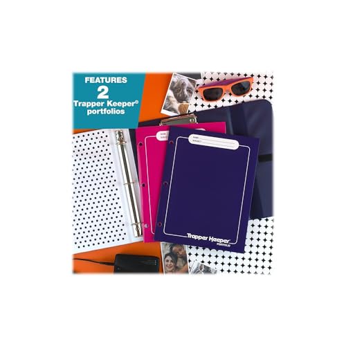 Mead Trapper Keeper Binder, Retro Design, 1 Inch Binder, 2 Folders and Extra Pocket, Metal Rings and Spring Clip, Secure Storage, Animal, Mead School Supplies (260038CP1-ECM) - Image 4