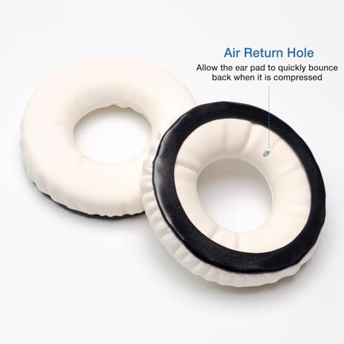 Voarmaks Rainbow Color Ear Pads Headband Cushion Kits Compatible with Sennheiser HD25 HD250BT HD25-ll HD25S Il HMD25 Headphone Foam Covers (White Sets) - Image 3