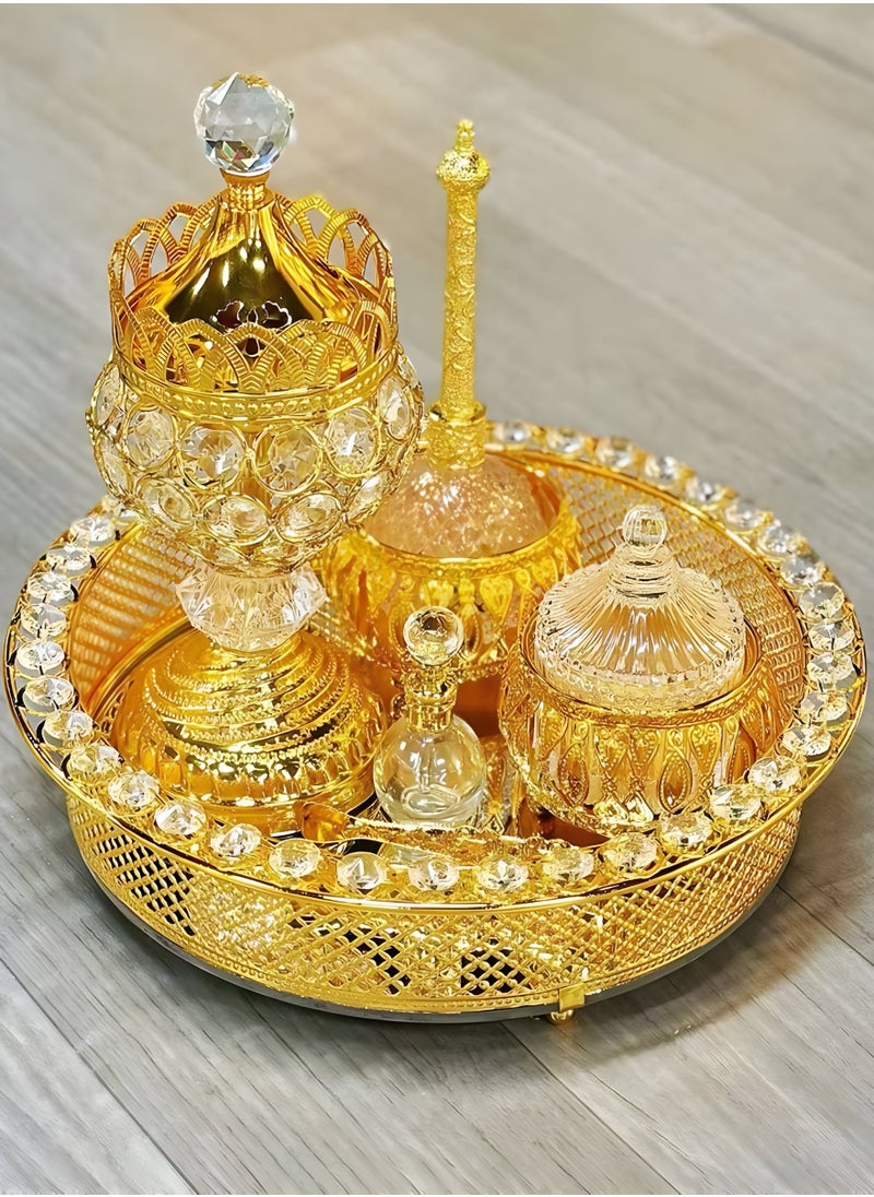 بخور بوسيدين - مجموعة مبخرة بخور بتصميم أنيق، مبخرة العود العربي، حامل عطر بخور للمنزل والمكتب - Image 1