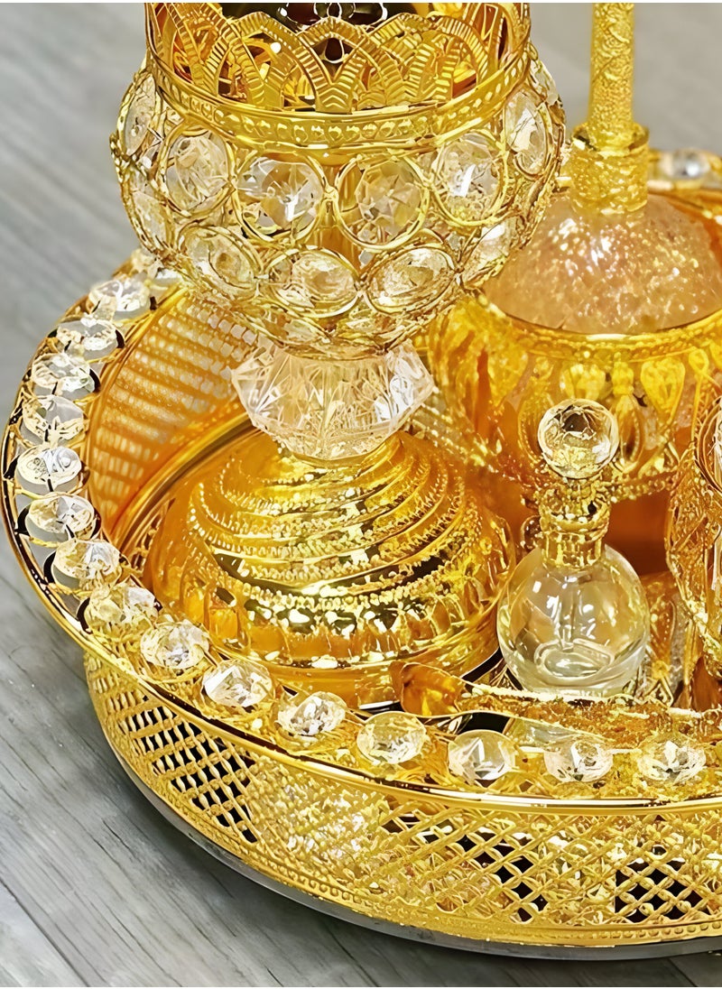 بخور بوسيدين - مجموعة مبخرة بخور بتصميم أنيق، مبخرة العود العربي، حامل عطر بخور للمنزل والمكتب - Image 1