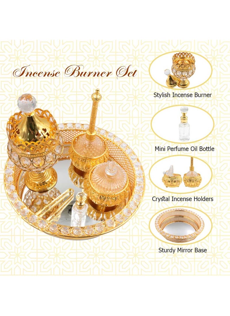 بخور بوسيدين - مجموعة مبخرة بخور بتصميم أنيق، مبخرة العود العربي، حامل عطر بخور للمنزل والمكتب - Image 1