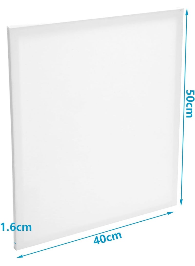 6Pcs Art Canvas 40 X 50Cm Cotton White Blank Canvases for Acrylic Painting and Pouring Acrylic Painting for Artists at All Levels - Image 4