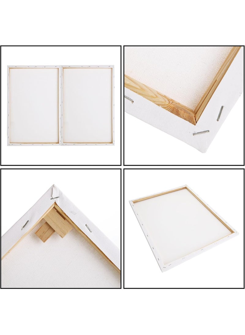 6Pcs Art Canvas 40 X 50Cm Cotton White Blank Canvases for Acrylic Painting and Pouring Acrylic Painting for Artists at All Levels - Image 3
