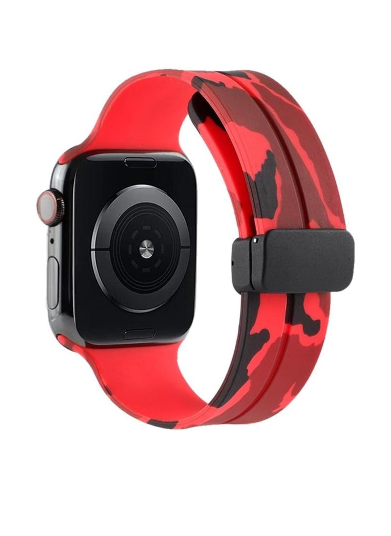 Generic - Silicone Magnetic Strap for Apple Watch Ultra Band 49mm 45mm 44mm 42mm Men/Women, Soft Sport Silicone Replacement Wristband Strap for iwatch Series 9/8/7/6/5/4/3/2/SE/Ultra2 - Image 1