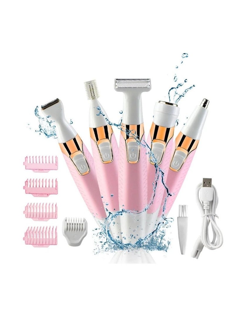 SONAX PRO Electric Razors for Lady Shaver Facial Hair Remover for face Eyebrow Nose Legs Pubic Hair Bikini Trimmer with USB Rechargeable and Waterproof - Image 1