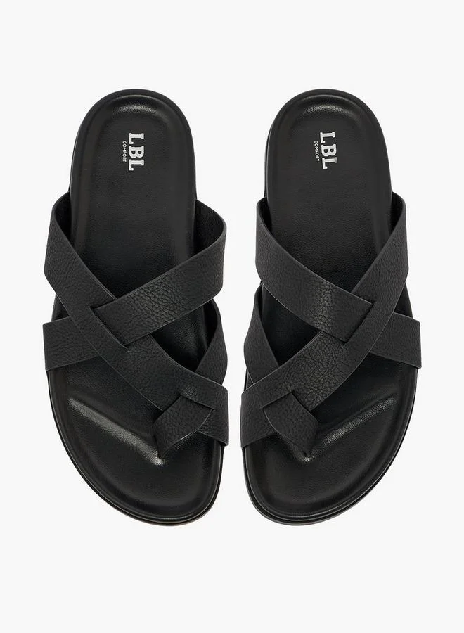 LBL By Shoexpress Men Textured Crisscross Sandals