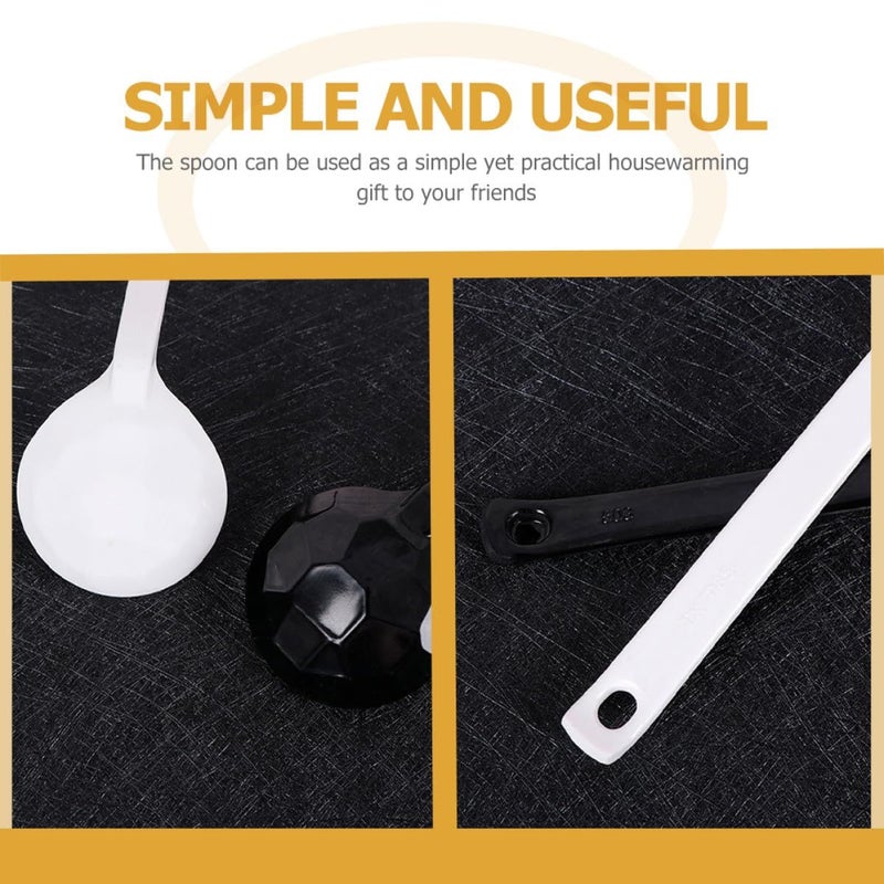 Turtle Shell Soup Spoon Set 5Pcs White Asian Hot Pot Ramen Tableware - Image 4