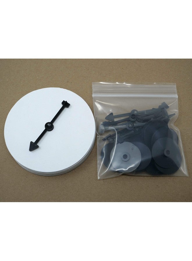 Hedral Set of 12 Board Game Arrow Spinners with 12 Blank Uncoated Ready-to-Decorate Round Spinner Boards - Image 3