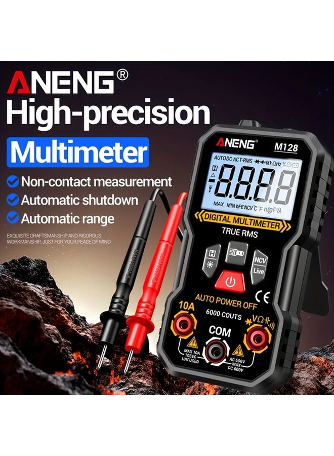 ANENG M128 Red 6000 Count Digital Multimeter AC DC Voltage Tester NCV LCD Backlit - Image 2