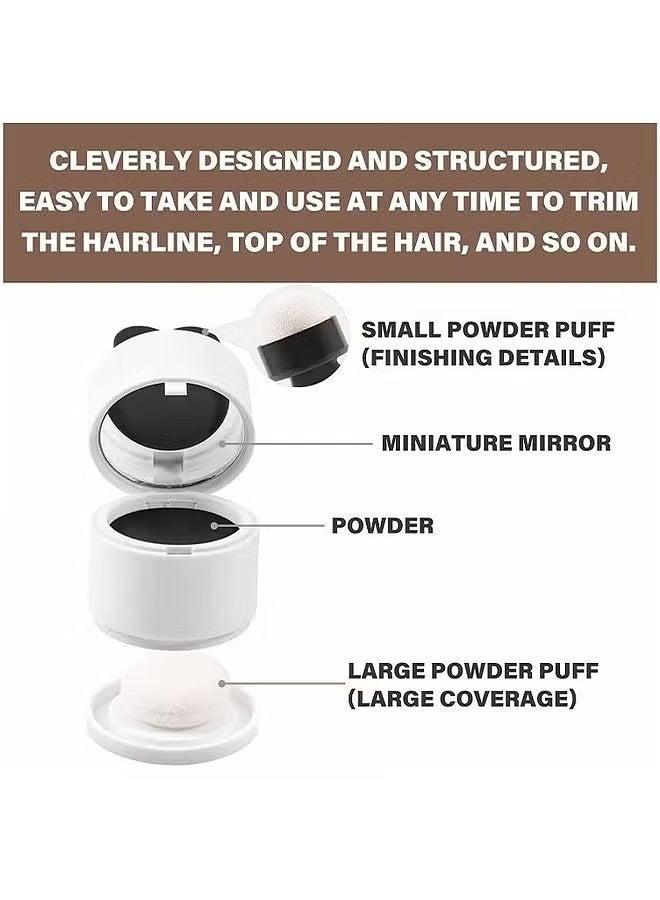 kakashow Hairline Powder, Hair Root Concealer, Instantly Root Cover Up Hairline Cream, Long Lasting Hair Shadow Powder, Hair Concealer For Greys, Thinning Hair, Hair Toppers, Hair Root Dye, Thin Hair Powder (Brown) - Image 5