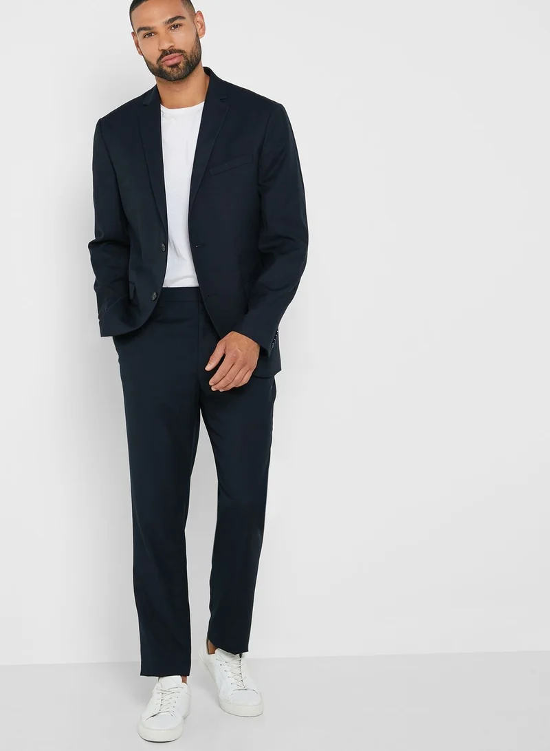 TOPMAN Textured Slim Fit Trousers