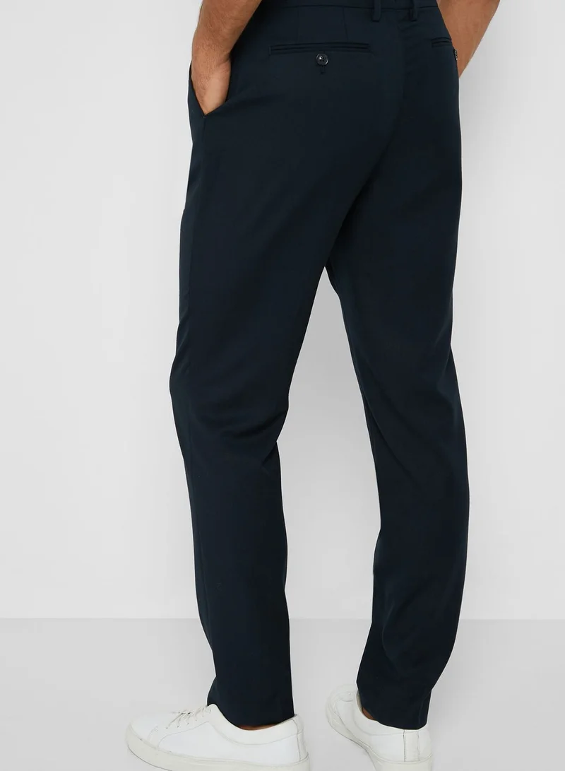 TOPMAN Textured Slim Fit Trousers