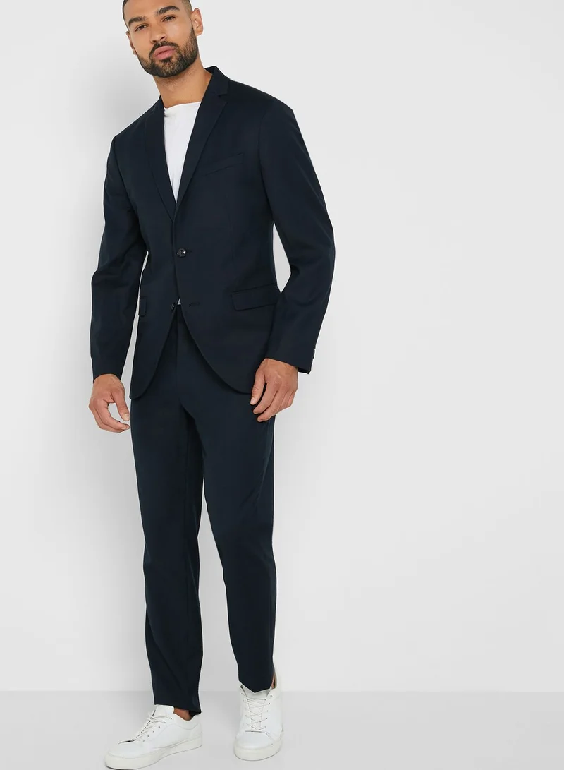 TOPMAN Textured Slim Fit Trousers