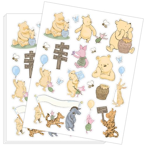 ALodr Winnie Birthday Decorations and Stickers Gifts for Boys Girls and Baby Showers Computer Laptop Phone Water Bottle Skateboard Luggage - Image 1