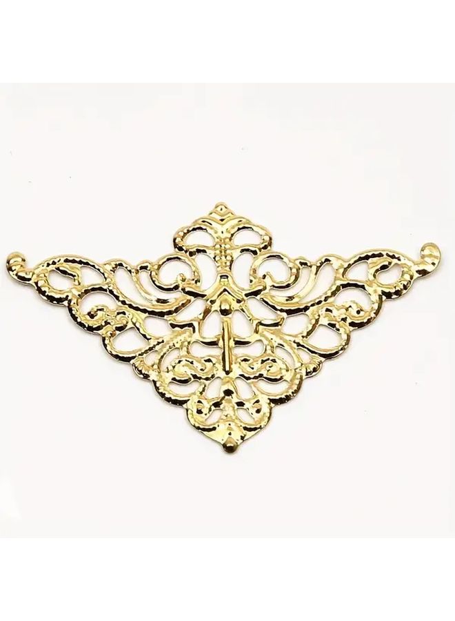 Yellow Metal Lace Corner Protectors Vintage DIY Notebook Decoration Scrapbooking Supplies - Image 3
