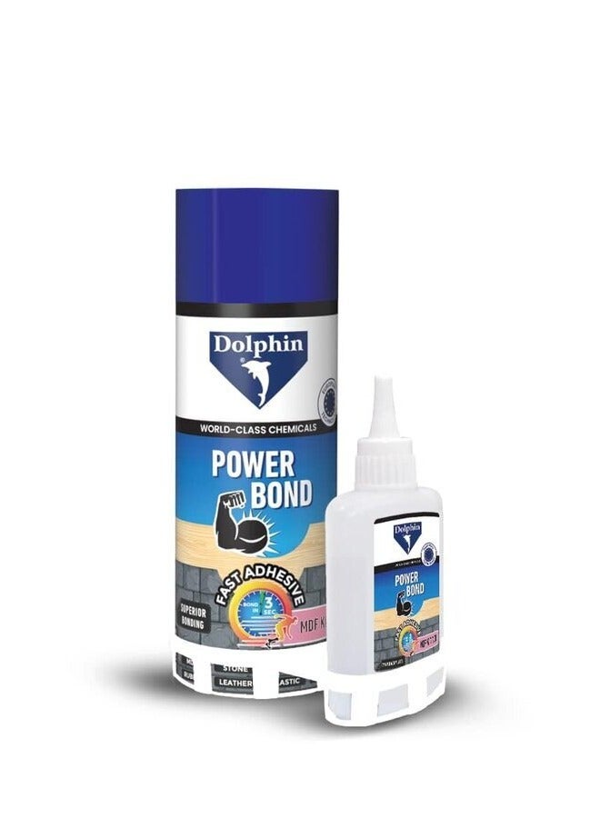 دولفين مجموعة مواد كيميائية سريعة اللصق من الطراز العالمي MDF 50 400 مل - Image 1