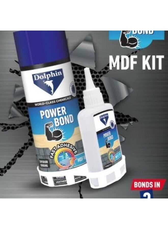 دولفين مجموعة مواد كيميائية سريعة اللصق من الطراز العالمي MDF 50 400 مل - Image 2