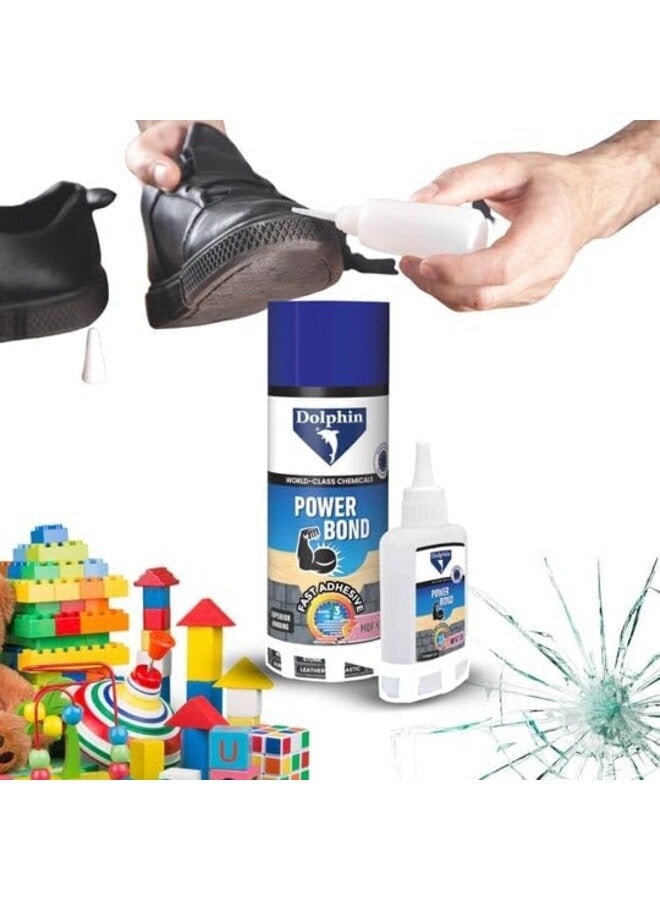 دولفين مجموعة مواد كيميائية سريعة اللصق من الطراز العالمي MDF 50 400 مل - Image 3