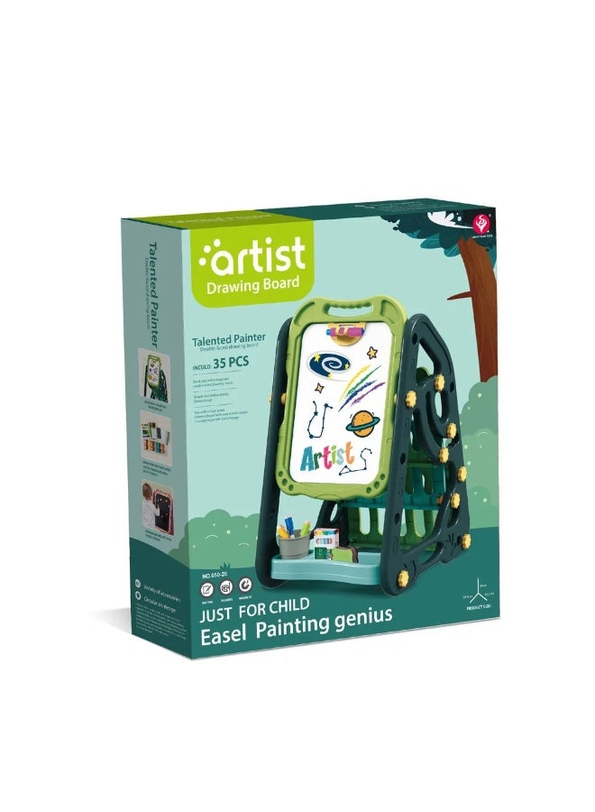 Stem 35 Pcs – Double-Sided Bracket Drawing Board – Talented Painter (Green) - Image 2