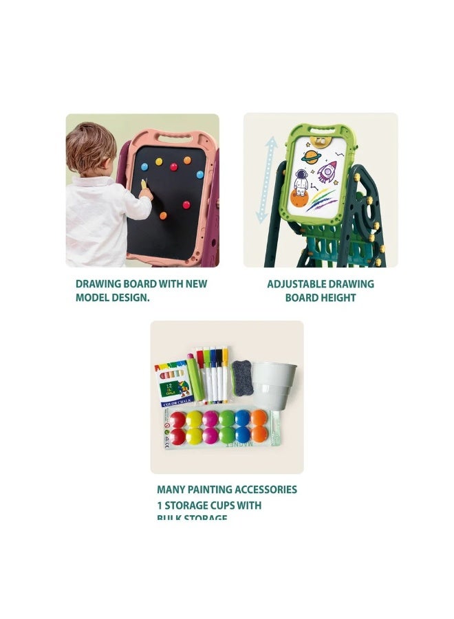 Stem 35 Pcs – Double-Sided Bracket Drawing Board – Talented Painter (Green) - Image 4