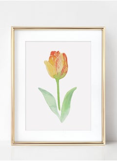 Watercolor Tulip Printable Art Instant Digital Download flower art watercolor floral orange flower painting tulip art nursery flower print
