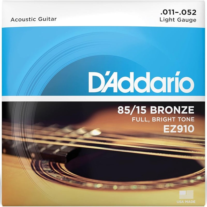 Daddario EZ910 85/15 Bronze Set Acoustic Guitar Strings Light - 11-52 - Image 1