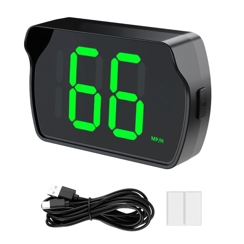 GUGUMO GPS Digital Speedometer for Car, Universal HUD Speed Meter with Large LED Display, Plug and Play Speed Display for Drivers Golf Cart Truck SUV and All Vehicles - Image 1