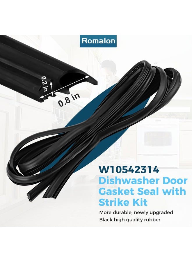 Romalon W10542314 Dishwasher Door Seal Gasket Strike（Improved version） Compatible With Whirlpool AP5650274 PS5136129 W10284090 8268888 - Image 2