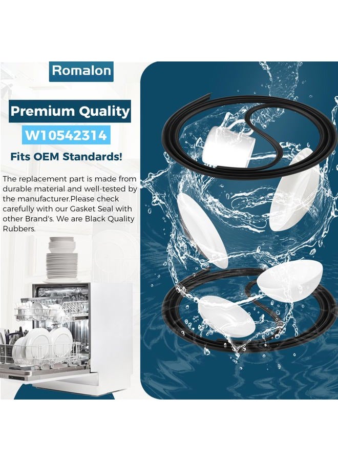 Romalon W10542314 Dishwasher Door Seal Gasket Strike（Improved version） Compatible With Whirlpool AP5650274 PS5136129 W10284090 8268888 - Image 5