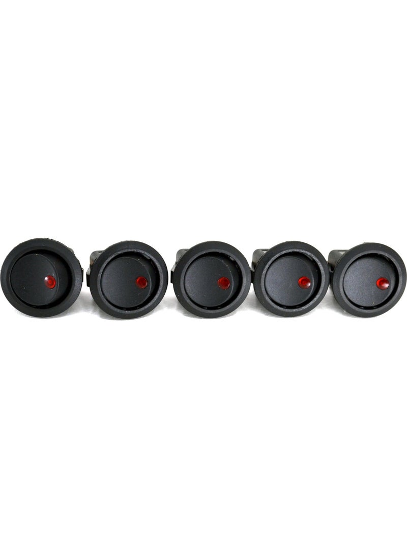 5 Pieces Round Red LED Electric Switch 1-0 Illuminated Rocker 12V - pzsku/Z14BACEE10BBB477703D2Z/45/_/1740620213/a2761ff1-993c-4669-a1cc-24dc5b540f90