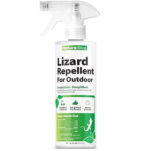 NatureStop Lizard Repellent Spray for Outdoor Use, Deterrent for Lizards on Patios, Decks & Garden Walls, 16 oz (475mL) - Image 1