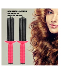 Y&D Hairstyling Tools 17 Comb Teeth 2PCS Portable Hair Curling Roll AntiSlip Professional Round Brush for Home Personal Use Travel Salon  - Image 1
