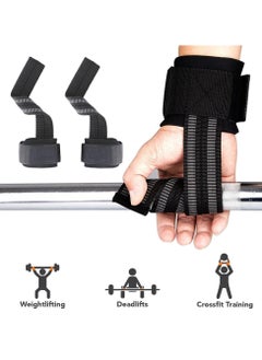 Beauenty 1Pair Gym Wrist Straps for Weight Lifting with Premium Padded Wrist Wraps Support, Perfect for Deadlifting, Pull Up, Bar Workout  - Image 1