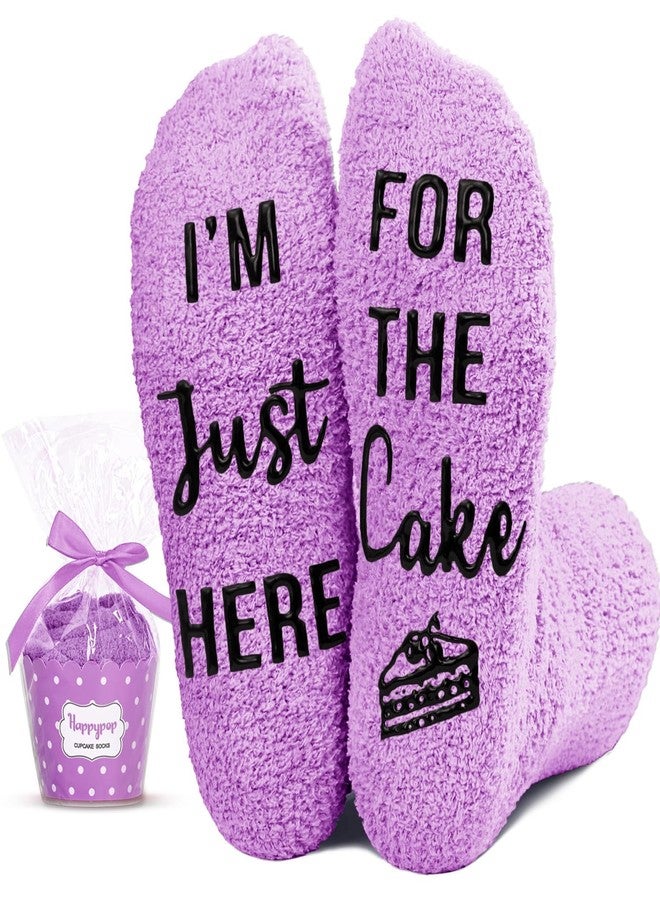 Happy Pop HAPPYPOP Cupcake Socks Cake Gifts Women - Birthday Cake Socks, Purple, Christmas Stocking Stuffers - Image 1