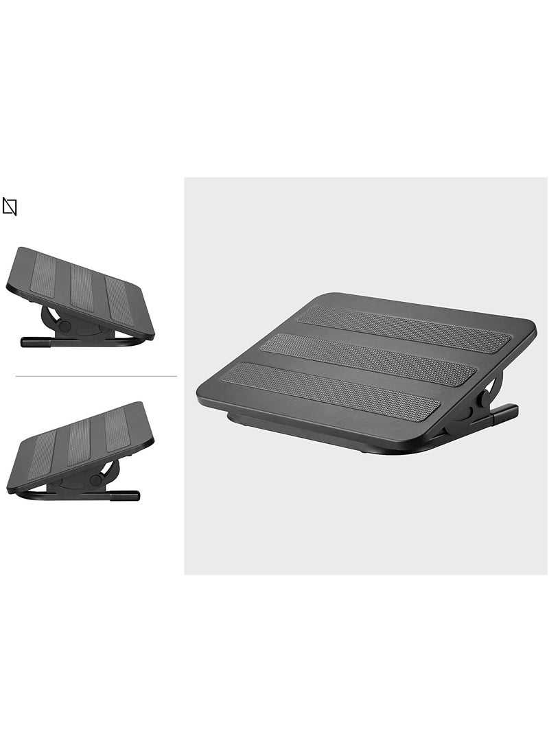 NAVODESK Navodesk Premium Ergonomic Footrest with Tilt Function & Non-Skid Surface (Black)  - Image 2